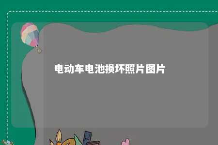 电动车电池损坏照片图片